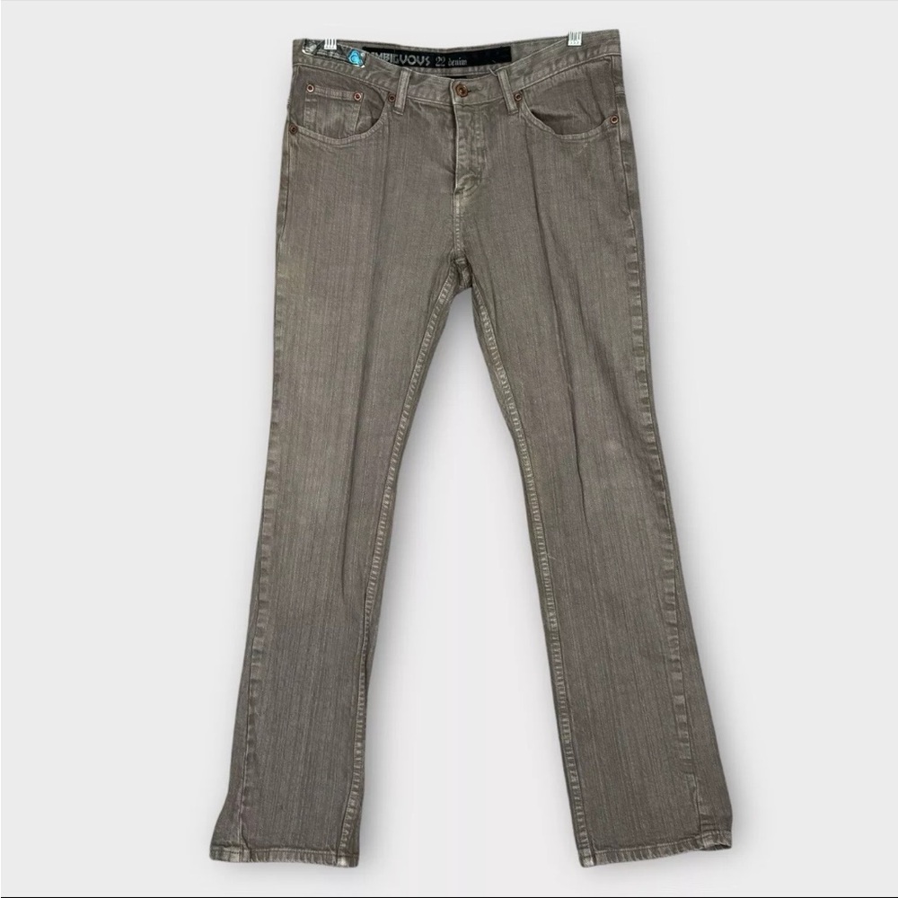 Vintage Ambiguous 22 Denim Flaire Slim Fit Jeans Women 34x32 Light Brown Preppy